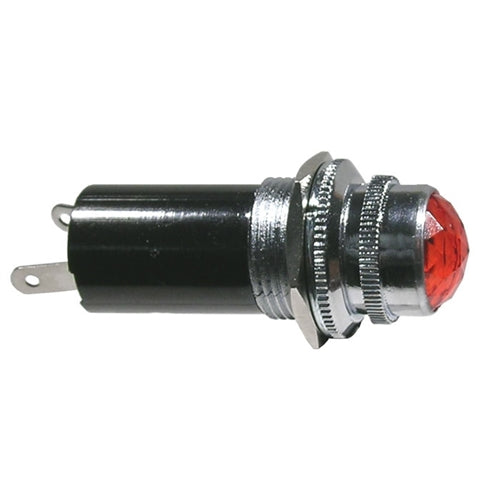 Mode 55-342-1 T3-1/4 (10mm) Bayonet Base Lamp Holder with Red Lens