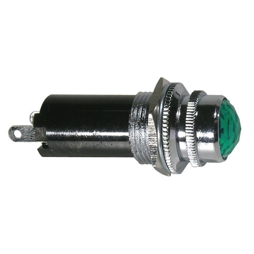 Mode 55-345-1 T3-1/4 (10mm) Bayonet Base Lamp Holder with Green Lens