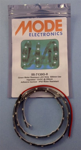 Mode 55-7130G-0 Green Outdoor LED Strip (0.5 Meter), Input Voltage Required: 12VDC Regulated