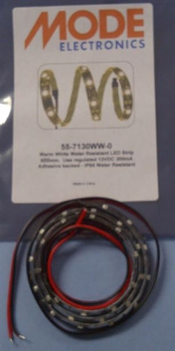 Mode 55-7130WW-0 Warm White Outdoor LED Strip (0.5 Meter), Input Voltage Required: 12VDC Regulated