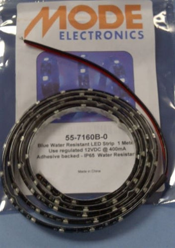 Mode 55-7160B-0 Blue Outdoor LED Strip (1 Meter), Input Voltage Required: 12VDC Regulated