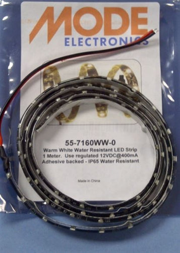 Mode 55-7160WW-0 Warm White Outdoor LED Strip (1 Meter), Input Voltage Required: 12VDC Regulated