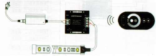 Mode 55-724-0 Dimmer for Single Color LED Strips * No Fuse/Overload Protection * 12VDC-24VDC 18A Maximum