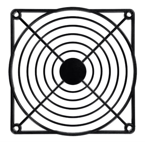 Qualtek 09120-G Black Plastic Fan Finger Guard for 120mm Fan