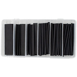 PICO 57-91 2:1 Black Single Wall Shrink Tube Assortment Kit, 1/8" to 3/4"