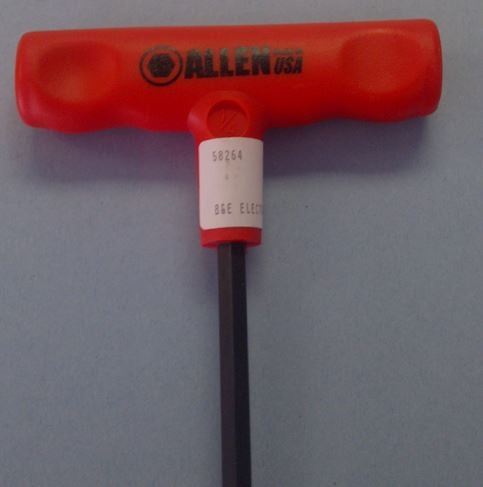 Allen 1/4" T-Handle Hex Key 9"long 58264 *CLEARANCE*