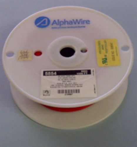 Alpha 24AWG Teflon Red Hookup Wire 5854-1000RED -60C - 200C (1000 Feet)