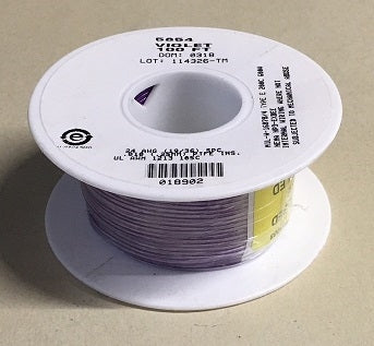 Alpha 24AWG Teflon Violet Hookup Wire (100 Feet) 5854-100VIO (-60C - 200C)