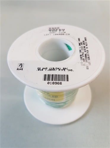 Alpha 22AWG Teflon Green Hookup Wire (100 Feet) 5855-100GRN (-60C - 200C)