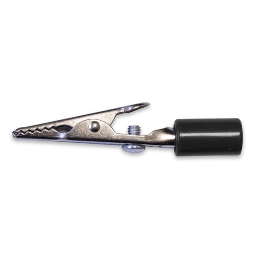 Mueller BU-60HS-0 Steel Alligator Clip with Acetate Handle, with Screw, 10AMP, Black