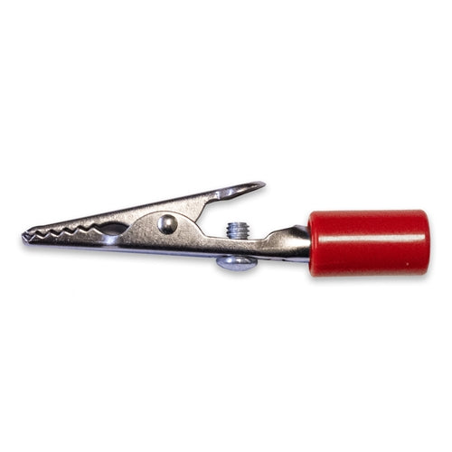 Mueller BU-60HS-2 Steel Alligator Clip with Acetate Handle, with Screw, 10AMP, Red