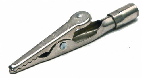 Mueller BU-60TBO Steel Alligator Clip with #8-32 Threaded Barrel, 10AMP