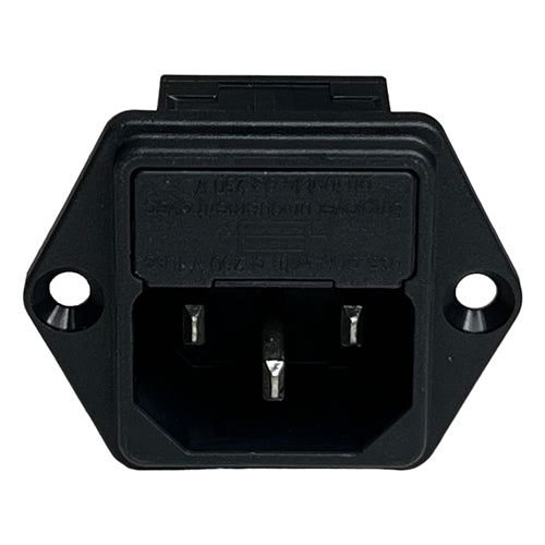 Schurter 6200.2300 Male AC Power IEC Inlet with Fuseholder Flange/Panel Mount 10A/250VAC for Use with 5X20mm Fuse CSA