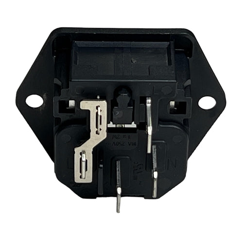 Schurter 6200.2300 Male AC Power IEC Inlet with Fuseholder Flange/Panel Mount 10A/250VAC for Use with 5X20mm Fuse CSA