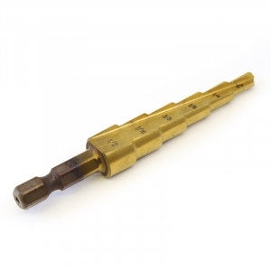 Philmore 63-1601 Step Drill Bit, 6 Steps From 3/16" to 1/2"