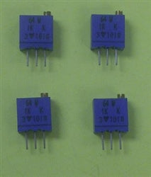 Vishay Spectrol 64W103 Trimmer Potentiometer 10k Ohm 0.5 Watt 25 Turn, PCB Mount Trimpot, Top Adjustment: 10kohm 0.5W