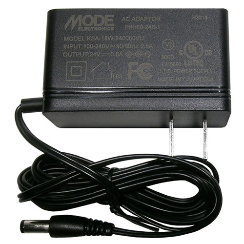 Mode 68-246-1 Power Supply 24VDC 600mA (CTR-) Wall Mount Adapter, 2.1mm Plug