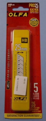 OLFA 685-31 25mm Silver Snap Knife Blade, 5/Pack (HB-5B, #5008)