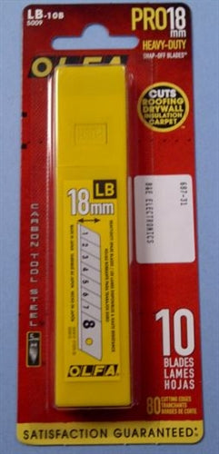 OLFA 687-31 18mm Silver Snap Knife Blade, 10/Pack (LB-10B, #5009)
