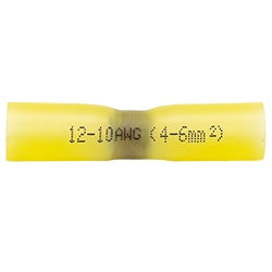 PICO 6900-BP Yellow 12-10AWG Solder-Shrink Butt Splice Connector, Adhesive Lined, 5/Pack