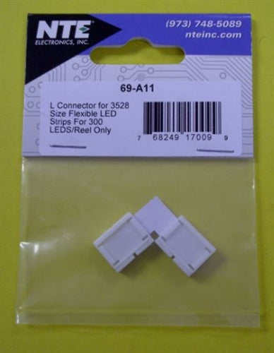NTE 69-A11 Solid Color "L" Connector for 3528 LED Strips