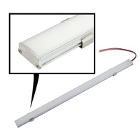NTE LED Bar 310mm Length 12VDC 36 White 2835 LEDs 69LL11 Gray Alum Housing Frosted Lens