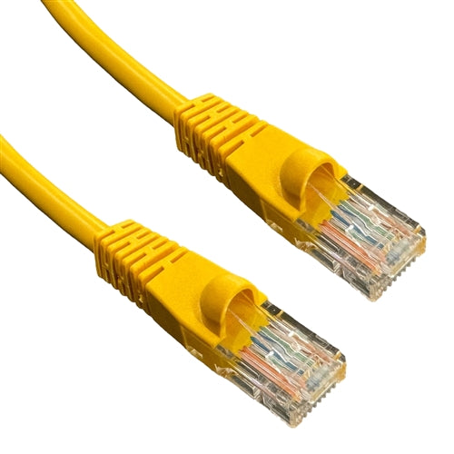 PSI Data 6E04UMYL-PC-07 Cat6e Yellow Patch Cord with Snagless Boot, 550MHz UTP, Wired T568B, 7' Length