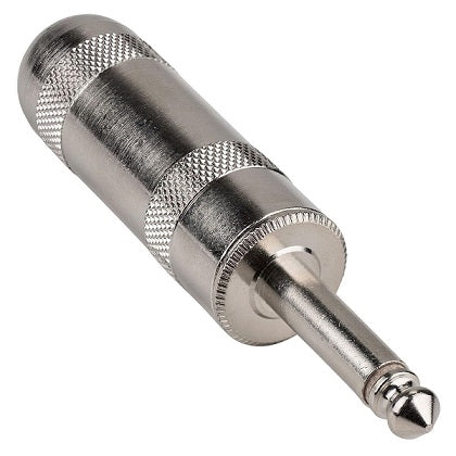 Switchcraft 70 2 Pole Mono 1/4" Cable Mount Phone Plug, Nickel Metal Handle with Screw Terminals