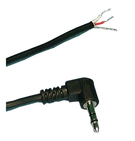 Philmore 70-3536 Right Angle 3.5mm Stereo Plug to Stripped & Tinned Barewire End, 6' Length