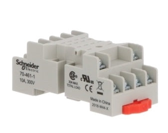 Schneider 70-461-1 Relay Base / Socket 4PDT 14 Pin, DIN Rail or Panel Mount, 10A@300V