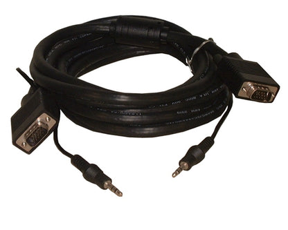Philmore 70-5127 High Resolution Super VGA (S-Vga) Cable with 3.5mm Audio Plug, HD15 D-Sub, Male-Male, 10' Length