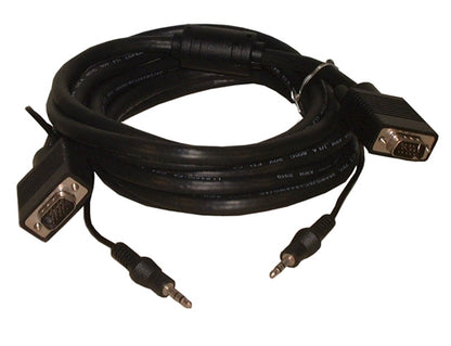 Philmore 70-5329 High Resolution Super VGA (S-Vga) Cable with 3.5mm Audio Plug, HD15 D-Sub, Male-Male, 25' Length