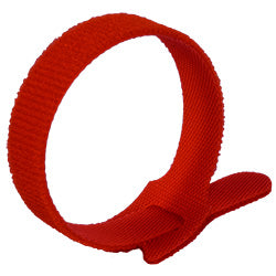 PICO 7012-5-36 12" Hook & Loop Tie - Red, 100-Piece