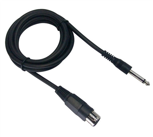 Philmore 71-1592 Unbalanced 3 Pin Female XLR to 1/4" Male Phone Plug Cable, 12' Length