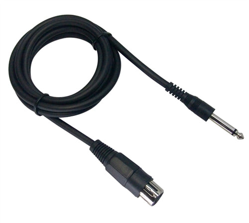 Philmore 71-1593 Unbalanced 3 Pin Female XLR to 1/4" Male Phone Plug Cable, 17' Length