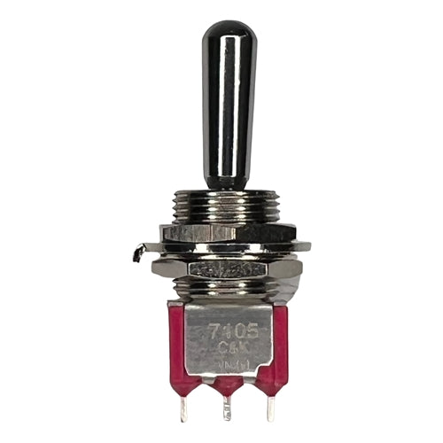 C&K 7105TZQE Toggle Switch SPDT (On)-Off-(On), 5A@120VAC / 2A@250VAC, Solder Terminals
