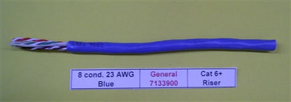 General Cable 7133900 23AWG 8 Conductor (4PR) Solid Unshielded Blue PVC CMR 6+ Enhanced (305M = Full Roll)