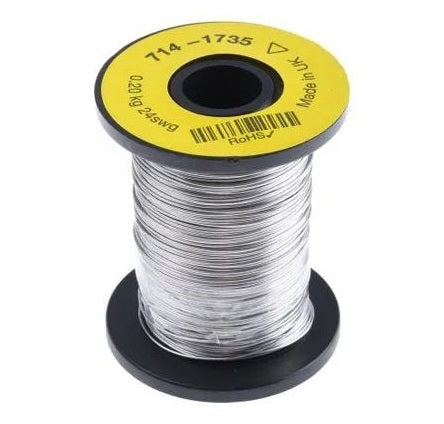 Nichrome Resistance Wire 80/20 Alloy 24 SWG, 0.559mm Diameter, 321.5' (98M) Roll, 200g 714-1735