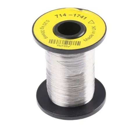 Nichrome Resistance Wire 80/20 Alloy 35 SWG, 0.213mm Diameter, 2044' (623M) Roll, 200g 714-1741