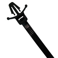 PICO 7156-36 8" 50 LB Winged Push Mount Cable Tie - UV Black, 100-Piece