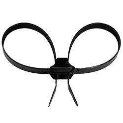 PICO 7158-35 13" 150 LB Dual Loop Cable Tie - UV Black, 50-Piece