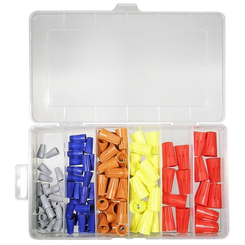 Mode 73-009-1 Wire Nut (Marrette) Assortment Kit (102-Piece): Contains 24 of Each Gray, Blue & Orange; 15 Yellow & Red