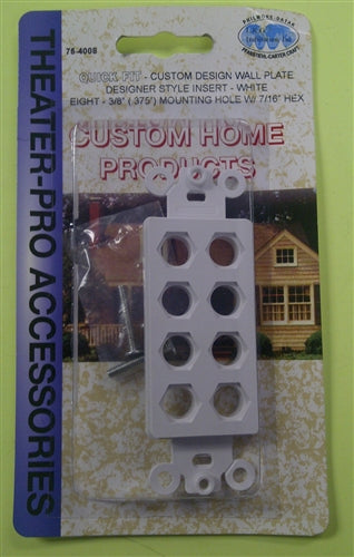 Philmore 75-4008 Decora 'Quick Fit' Insert with 8 Holes, White