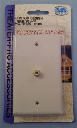Philmore 75-620 Single RCA Jack Wall Plate, Solder Type
