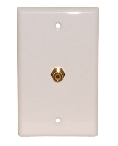 Philmore 75-634 Single RCA Jack Wall Plate, Feed-Thru Type
