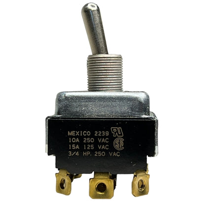 Eaton 7694K4 Toggle Switch 4PDT On-On, 15A@125VAC / 10A@250VAC (3/4HP), Screw Terminals (Screws Included)