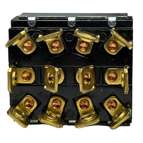 Eaton 7694K4 Toggle Switch 4PDT On-On, 15A@125VAC / 10A@250VAC (3/4HP), Screw Terminals (Screws Included)