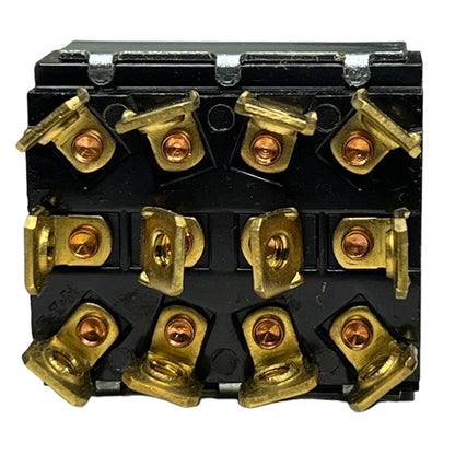 Eaton 7694K4 Toggle Switch 4PDT On-On, 15A@125VAC / 10A@250VAC (3/4HP), Screw Terminals (Screws Included)