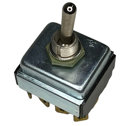 Eaton 7694K4 Toggle Switch 4PDT On-On, 15A@125VAC / 10A@250VAC (3/4HP), Screw Terminals (Screws Included)