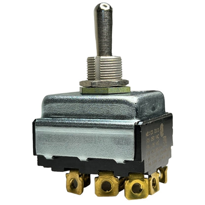 Eaton 7701K2 Toggle Switch 3PDT On-Off-On, 15A@125VAC (1HP) / 10A@250VAC (3/4HP), Screw Terminals (Screws Included)